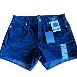 Gap Corduroy Shorts NWT Dark Medieval Blue Woman Size 4